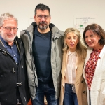 Manuel Saravia, Alberto Bustos, Tolanda Díaz y María Sánchez