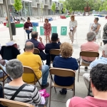 María Sánchez durante eñ acto de este sábado en Pajarillos-San Isidro