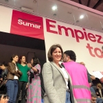 María Sánchez en el acto de Sumar