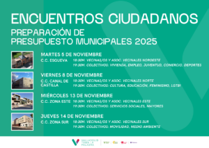 vtlp encuentros ciudadanos presupuestos municipales valladolid 2025