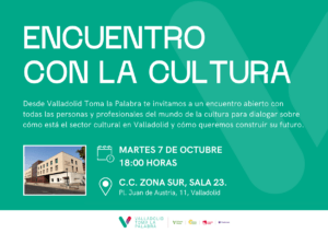 Valladolid Toma la Palabra convoca un encuentro abierto para debatir el presente y el futuro de la cultura en Valladolid