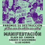 VTLP llama a participar en la manifestación convocada por las plataformas en defensa de la sanidad pública